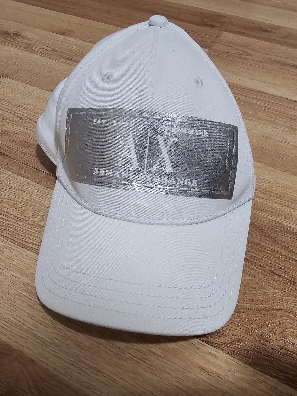 Armani Exchange White Logo Baseball Cap